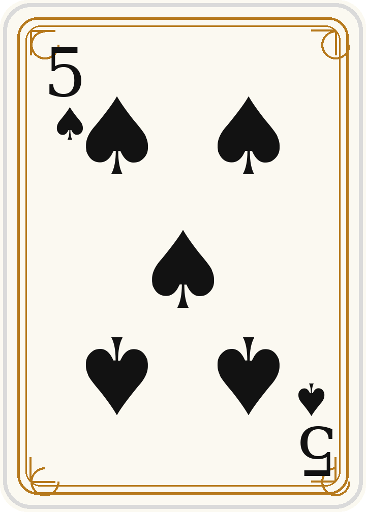 5 of spades in hand