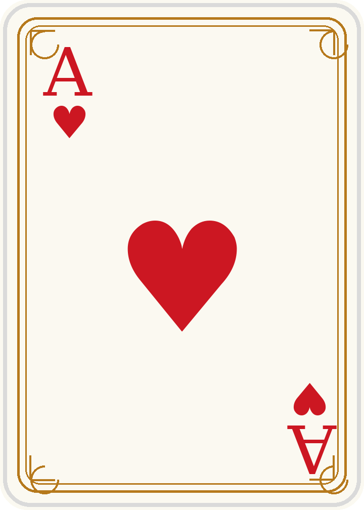 Ace of hearts worth 1 point