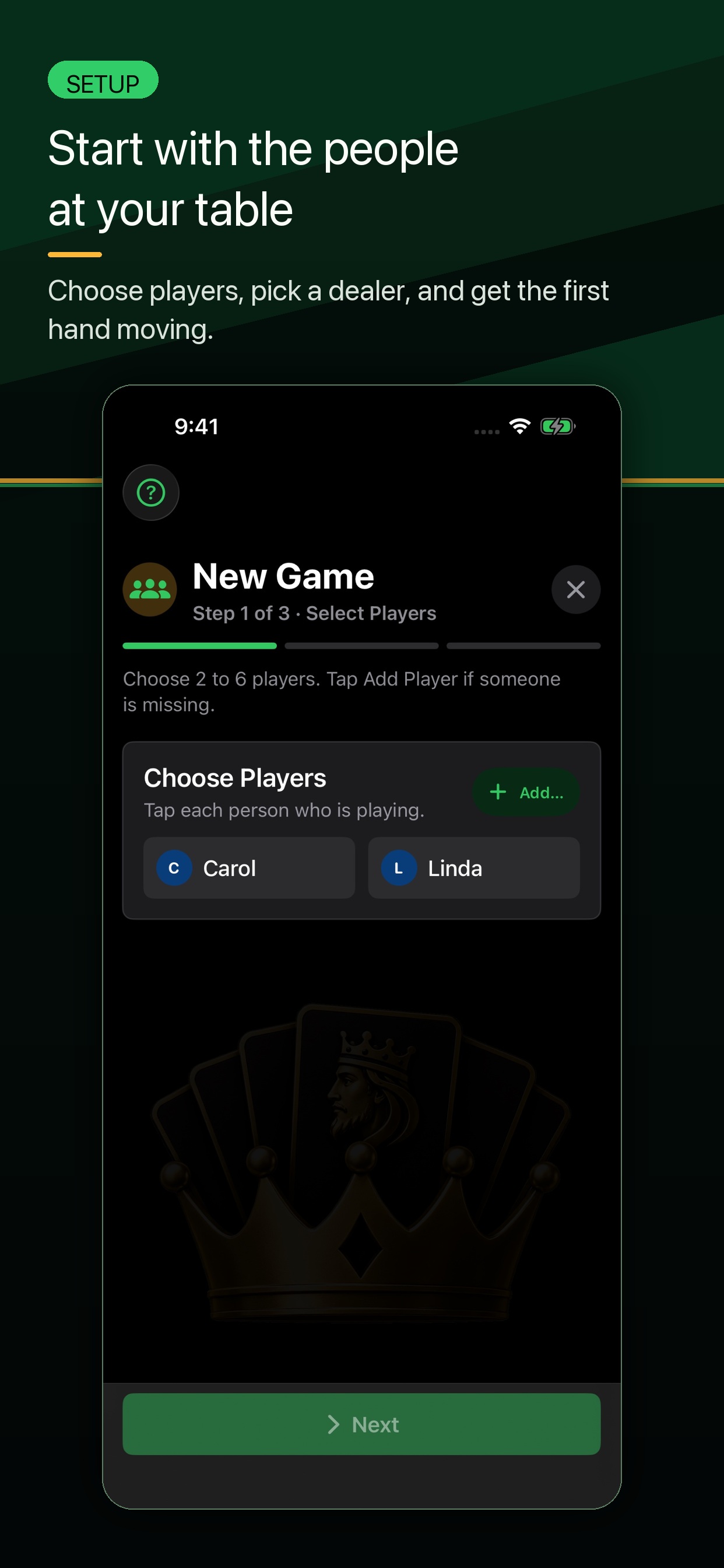 Kings player setup App Store screenshot