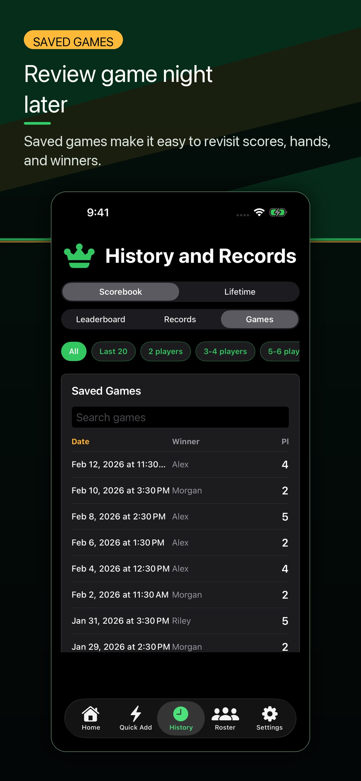 Kings iPhone history screenshot